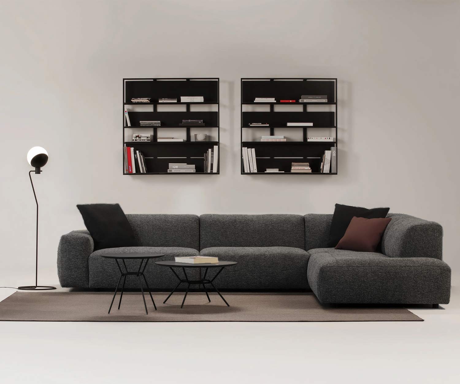 Prostoria Cloud Tissu gris foncé Tundra Chaise Lounge droite Prostoria Cloud Tissu gris foncé Tundra Chaise Lounge droite