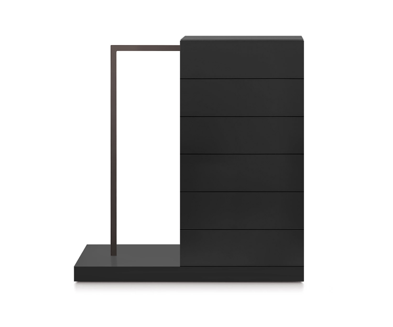 Novamobili Commode haute Easy6 + penderie à gauche L54cm noir mat318 Novamobili Commode haute Easy6 + penderie à gauche L54cm noir mat318