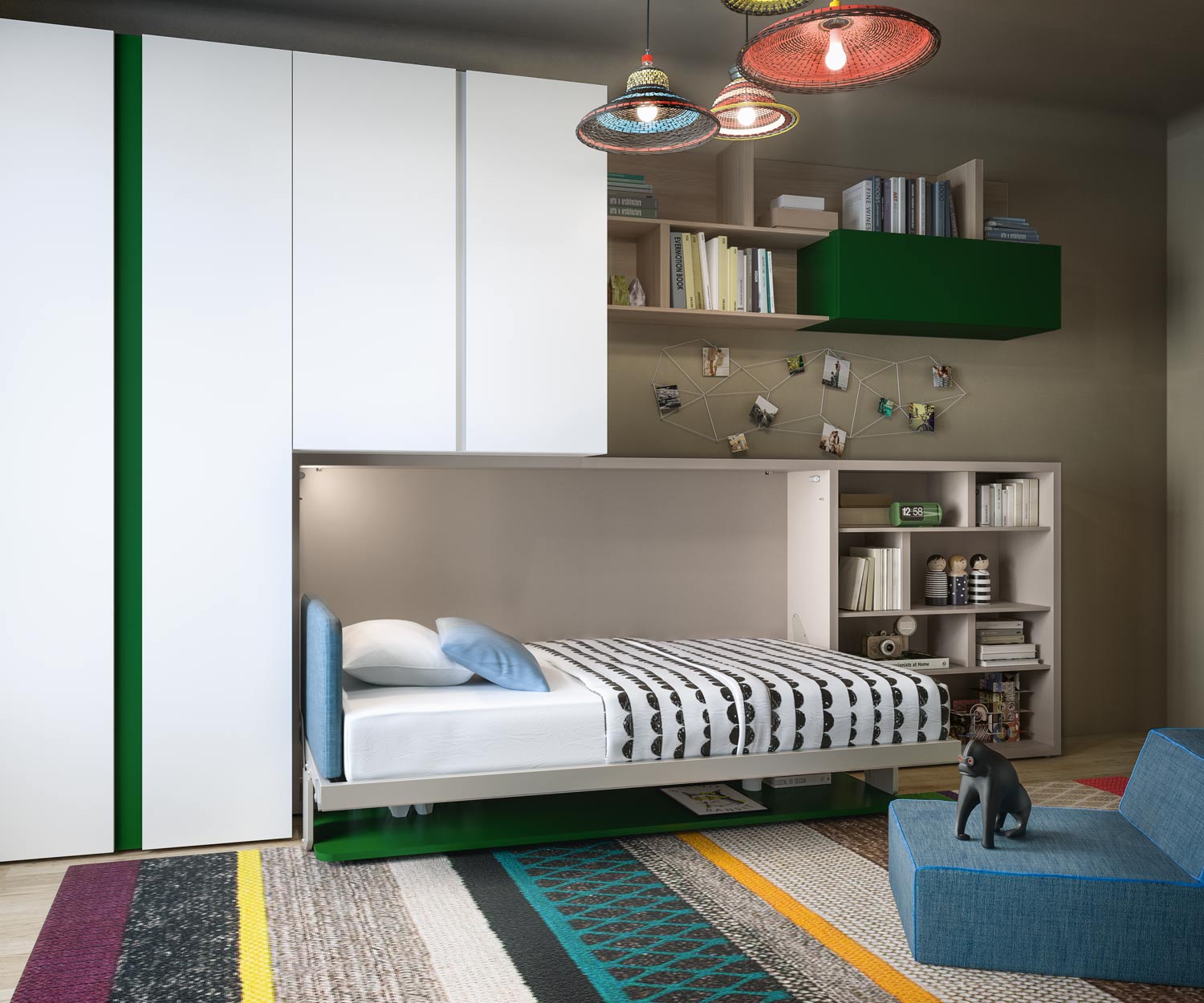 Clei Kali 90/120 Design Board avec lit simple Clei Kali 90/120 Design Board avec lit simple