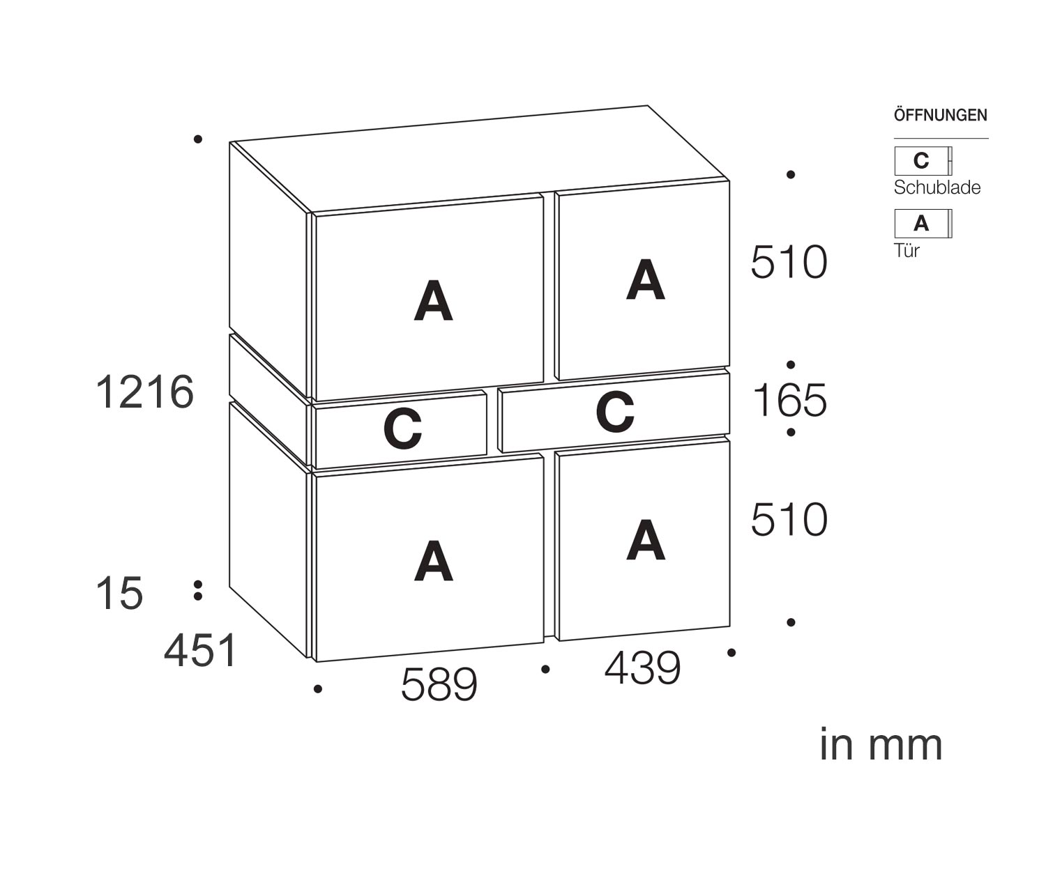 Livitalia Abaco Design Highboard Croquis dimensions Tailles indiquées Livitalia Abaco Design Highboard Croquis dimensions Tailles indiquées