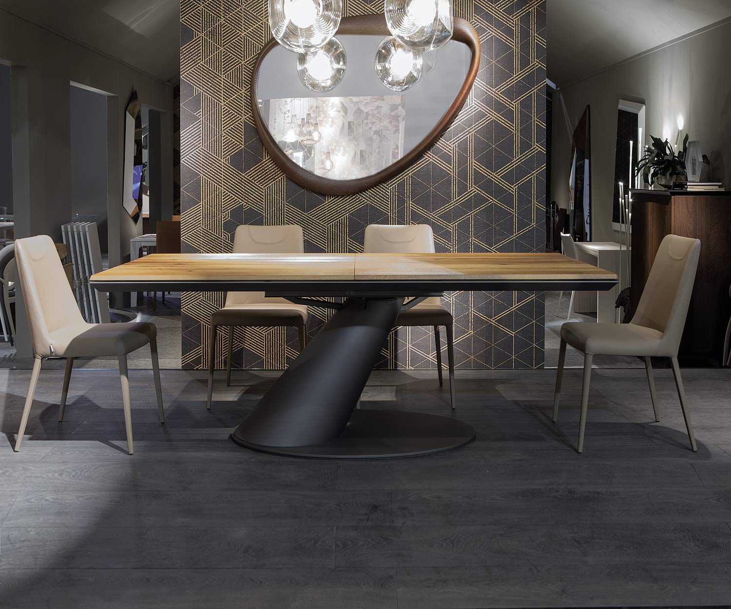 Ozzio Sofia chaise de salle à manger design rembourrée beige Ozzio Sofia chaise de salle à manger design rembourrée beige