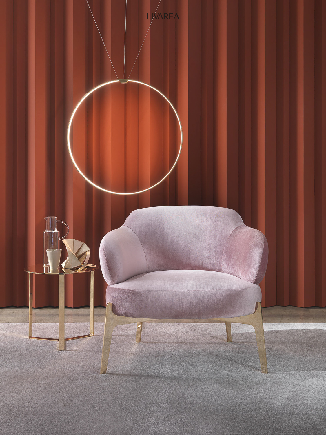 Fauteuil lounge confortable avec revêtement en velours Structure métallique Salon Salle d'attente Fauteuil lounge confortable avec revêtement en velours Structure métallique Salon Salle d'attente