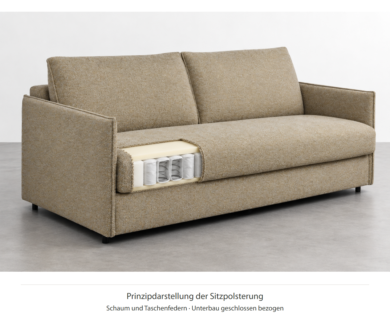 Livitalia Tokino – Rembourrage de l’assise – schéma de principe Livitalia Tokino – Rembourrage de l’assise – schéma de principe