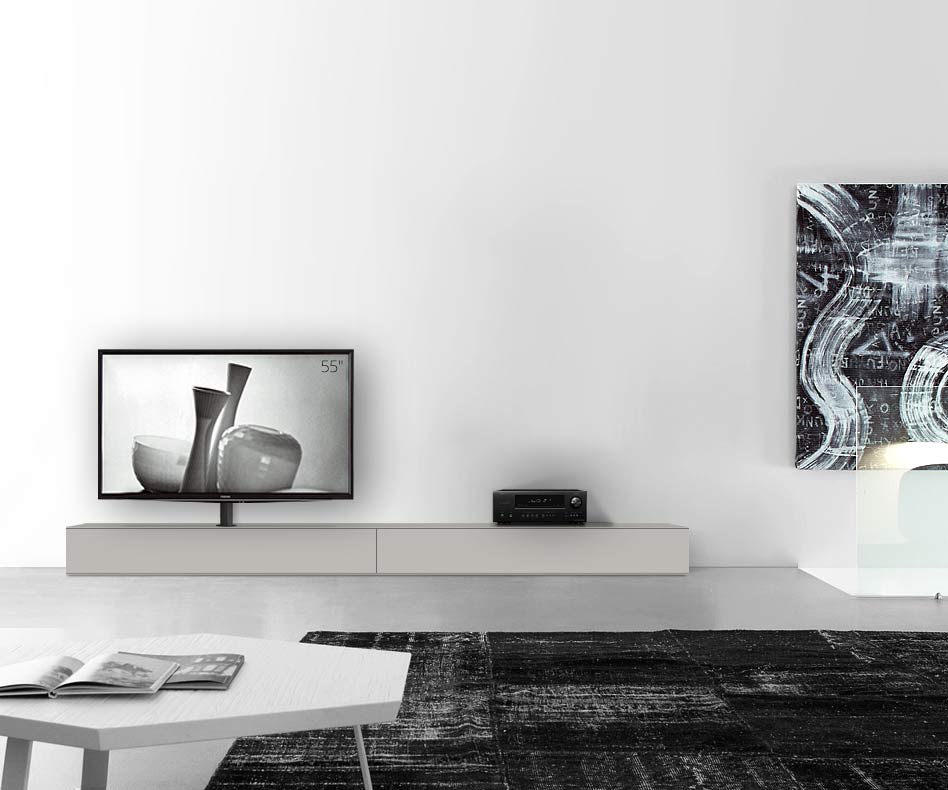 Table basse design Configurateur avec support TV au sol Largeur 300 25,5 54,6 gauche gris clair mat Table basse design Configurateur avec support TV au sol Largeur 300 25,5 54,6 gauche gris clair mat