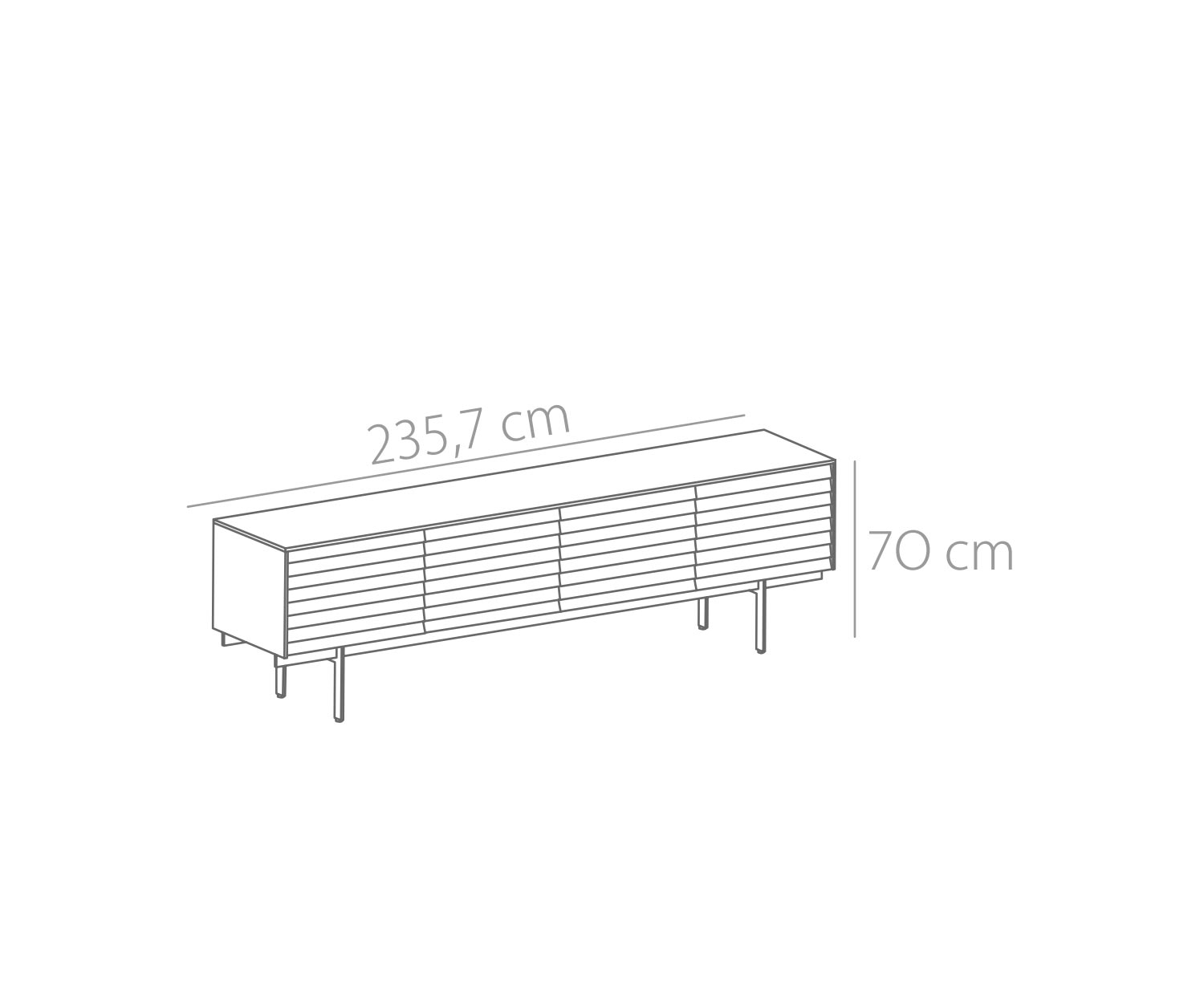 Punt Sussex Sideboard avec pieds B235 Esquisse Punt Sussex Sideboard avec pieds B235 Esquisse