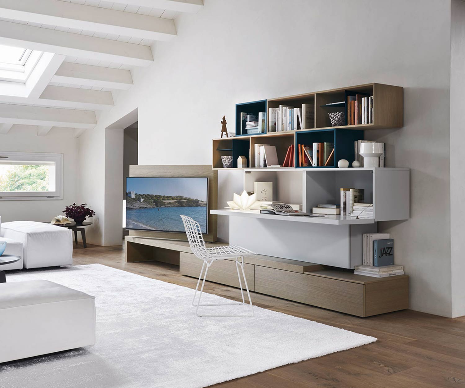 Haute qualité Livitalia Armoire suspendue Cartesio avec bureau Salon Haute qualité Livitalia Armoire suspendue Cartesio avec bureau Salon