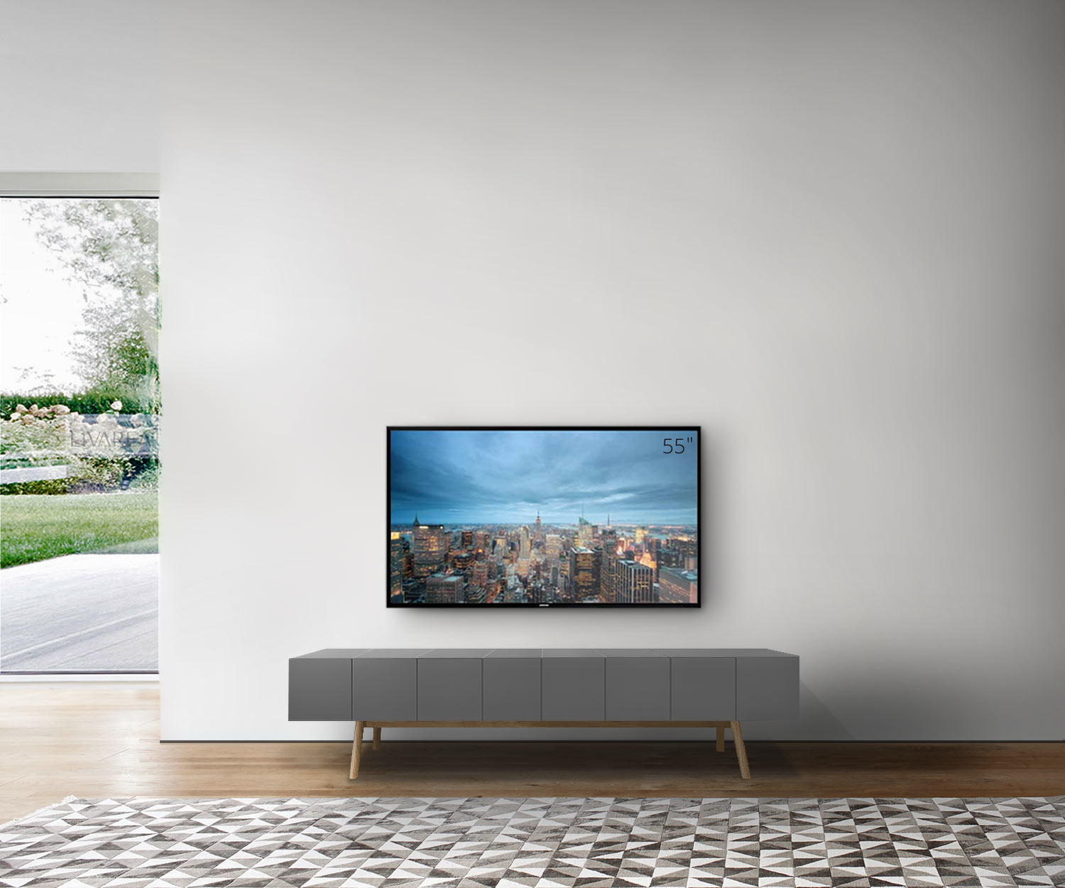 Haute qualité al2 Design Lowboard sur pieds Gris Mat Haute qualité al2 Design Lowboard sur pieds Gris Mat