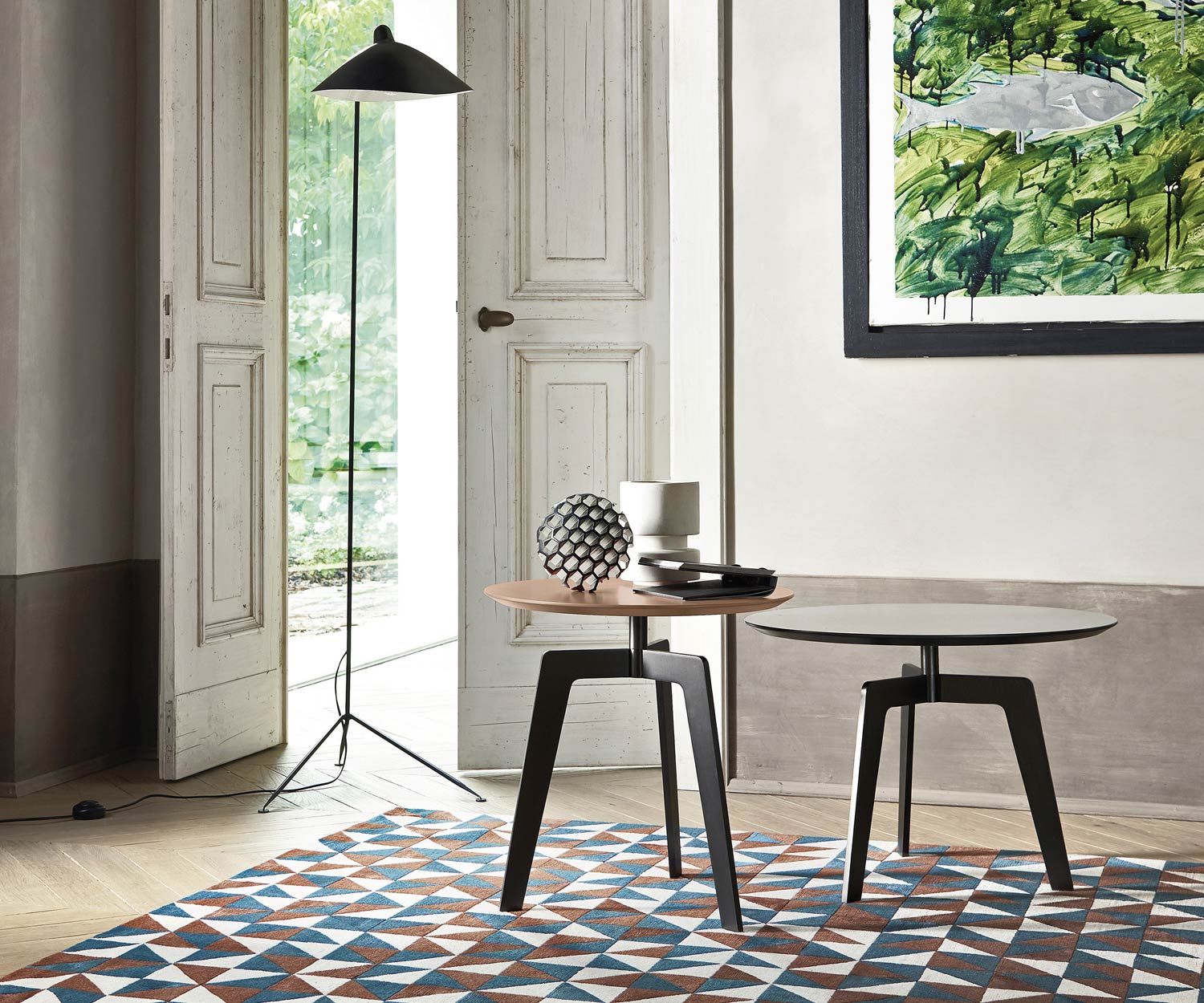 Table d'appoint Lotus de haute qualité Livitalia Laqué mat Table d'appoint Lotus de haute qualité Livitalia Laqué mat