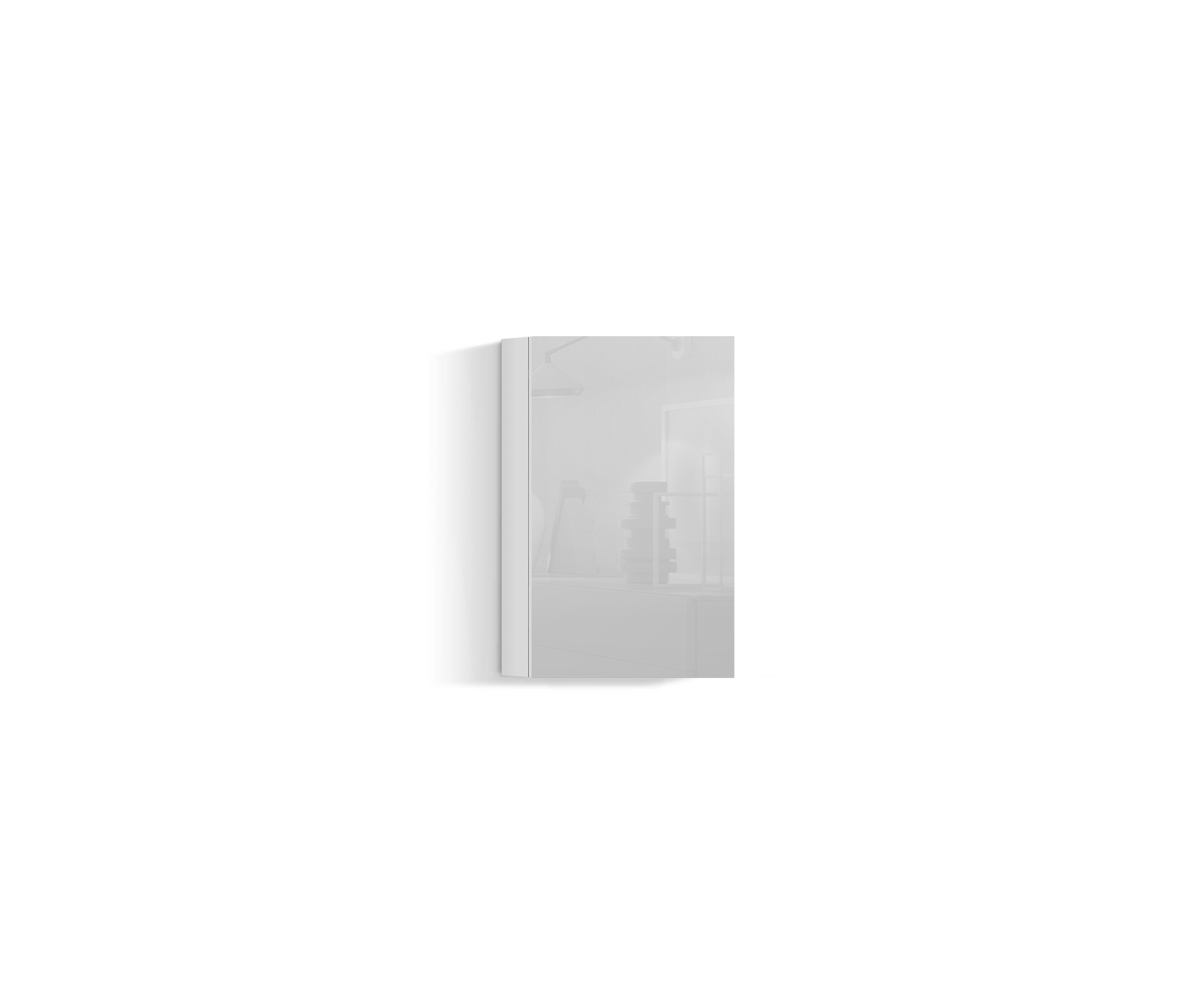 Armoire suspendue design salon Vertical H64 L45 blanc400 Armoire suspendue design salon Vertical H64 L45 blanc400