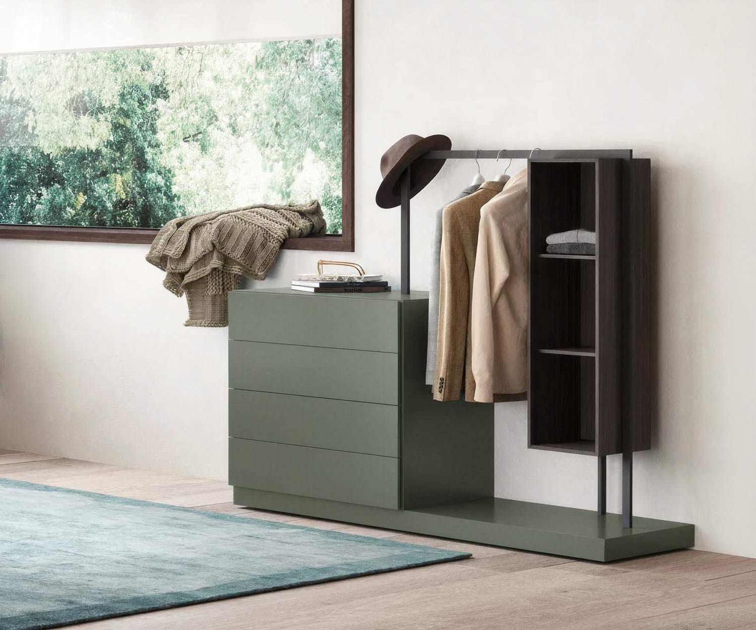 Novamobili Commode Easy 4 avec penderie Novamobili Commode Easy 4 avec penderie