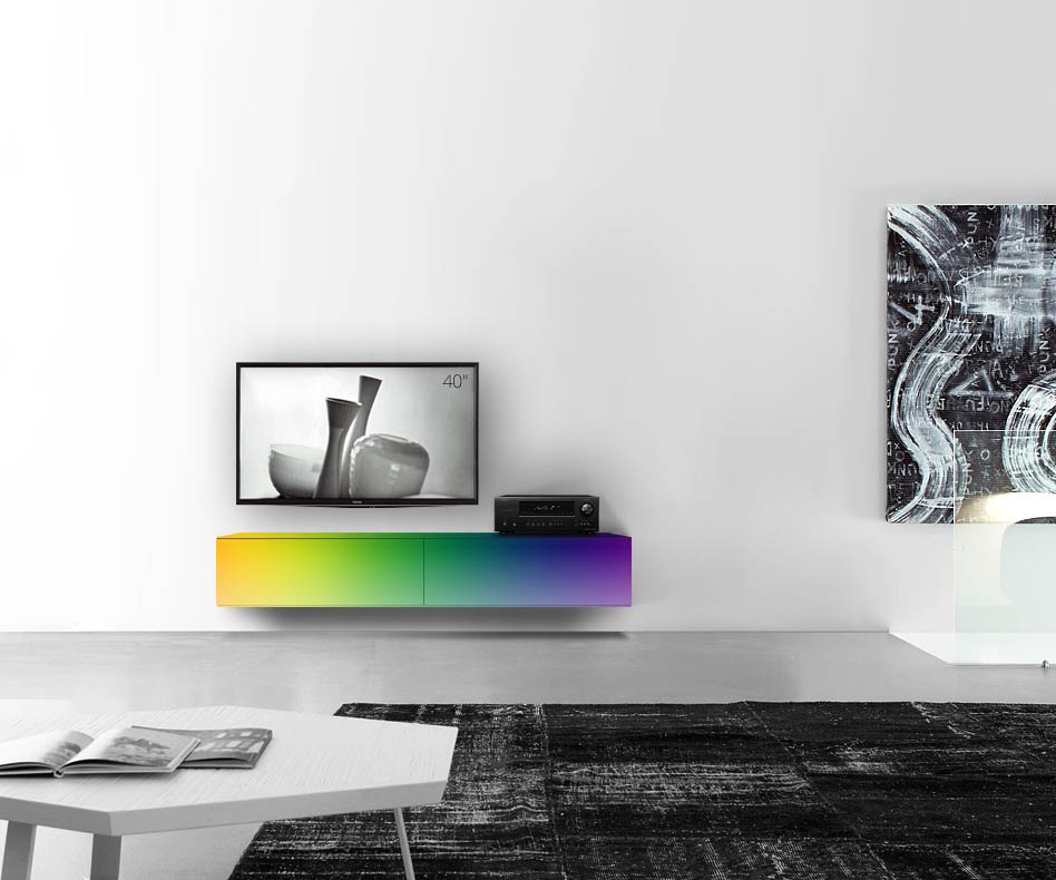 /Design Lowboard mural L180 H33 5 mat RAL /Design Lowboard mural L180 H33 5 mat RAL
