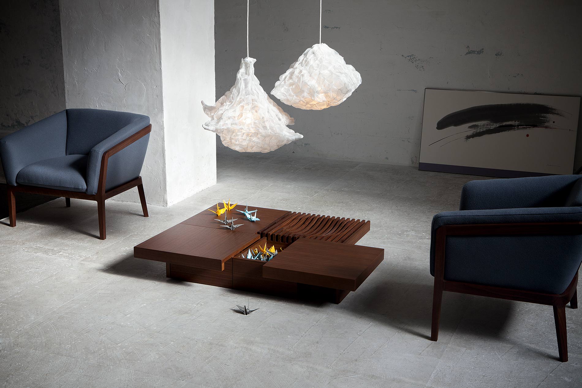 Table basse en bois massif du Japon Table basse en bois massif du Japon