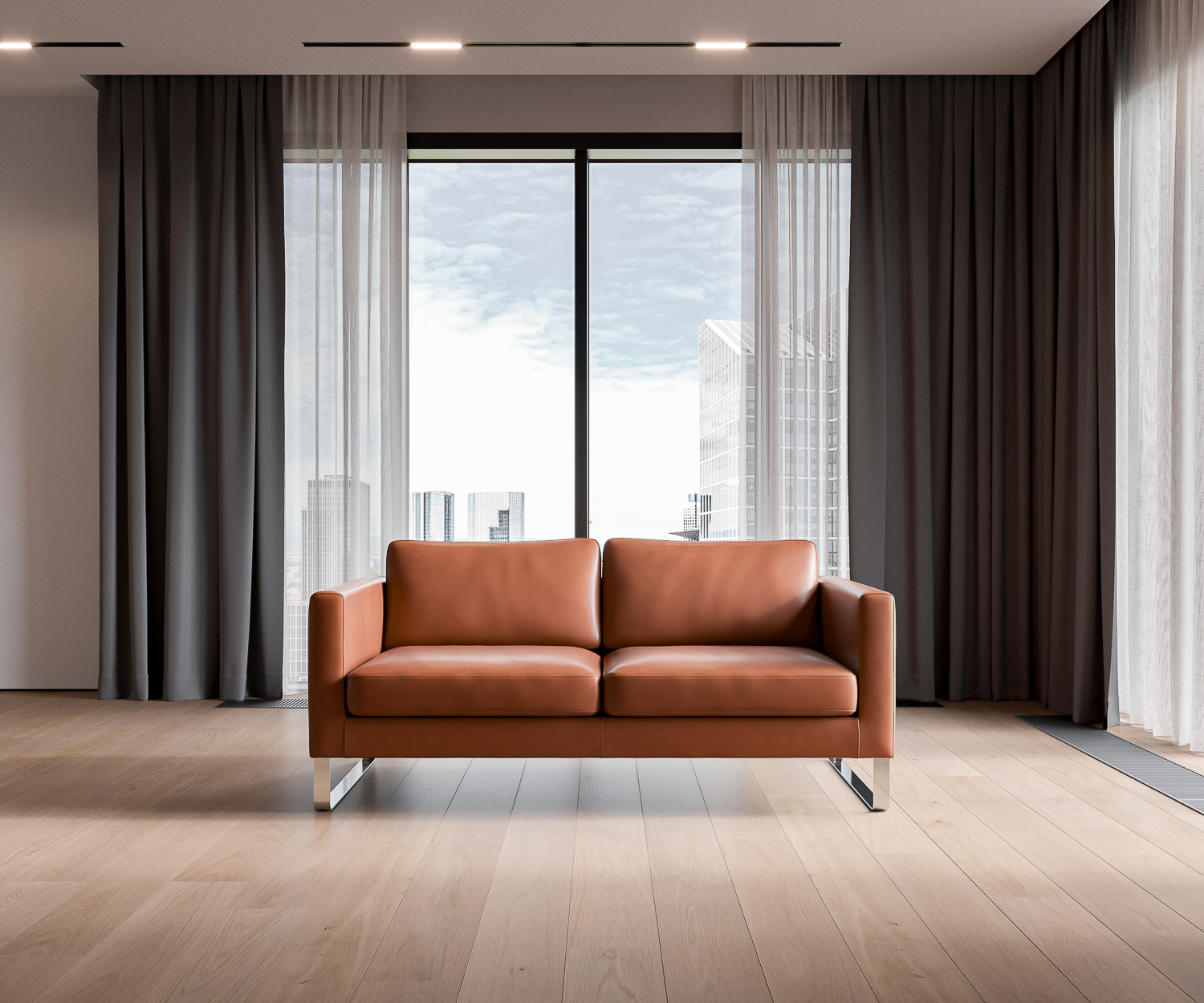 Elegance 2 places cuir cognac Elegance 2 places cuir cognac