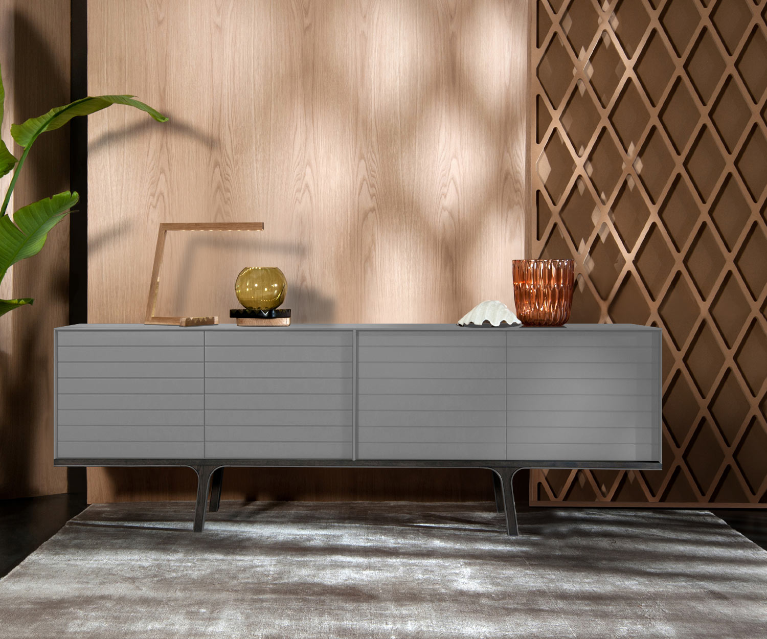 al2 mobius 002 Sideboard Largeur 220 cm Corps gris clair al2 mobius 002 Sideboard Largeur 220 cm Corps gris clair