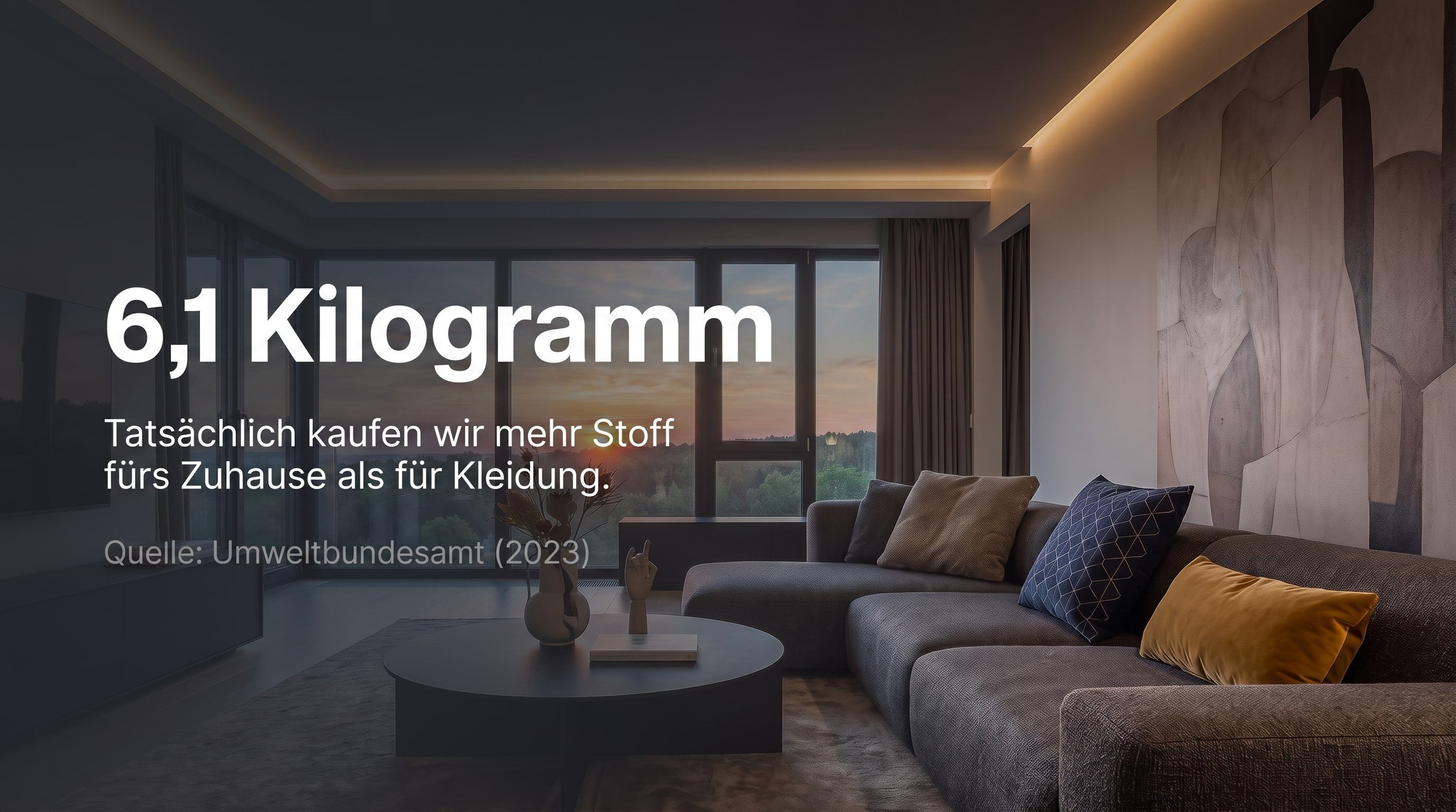 6,1 Kilogramm &ndash; Tats&auml;chlich kaufen wir mehr Stoff f&uuml;rs Zuhause als f&uuml;r Kleidung.