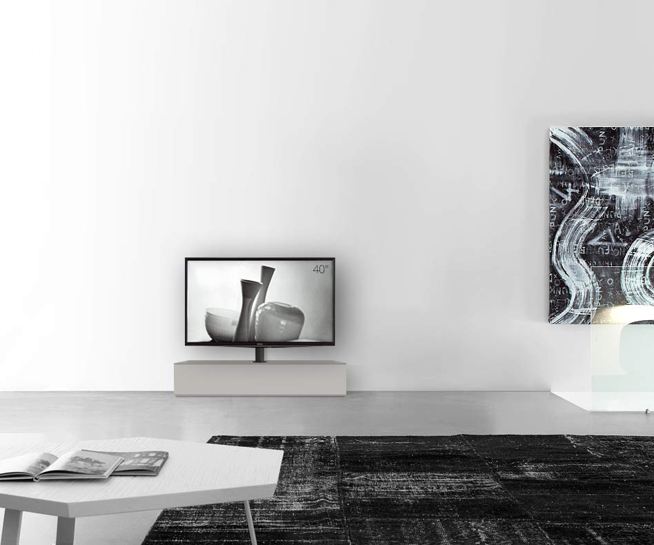 Table basse design Configurateur avec support TV au sol Largeur 120 25,5 54,6 gris clair mat Table basse design Configurateur avec support TV au sol Largeur 120 25,5 54,6 gris clair mat