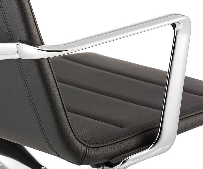 Haute qualité ICF Valea Lounge Chaise de bureau Aluminium Chrome Accoudoirs Haute qualité ICF Valea Lounge Chaise de bureau Aluminium Chrome Accoudoirs