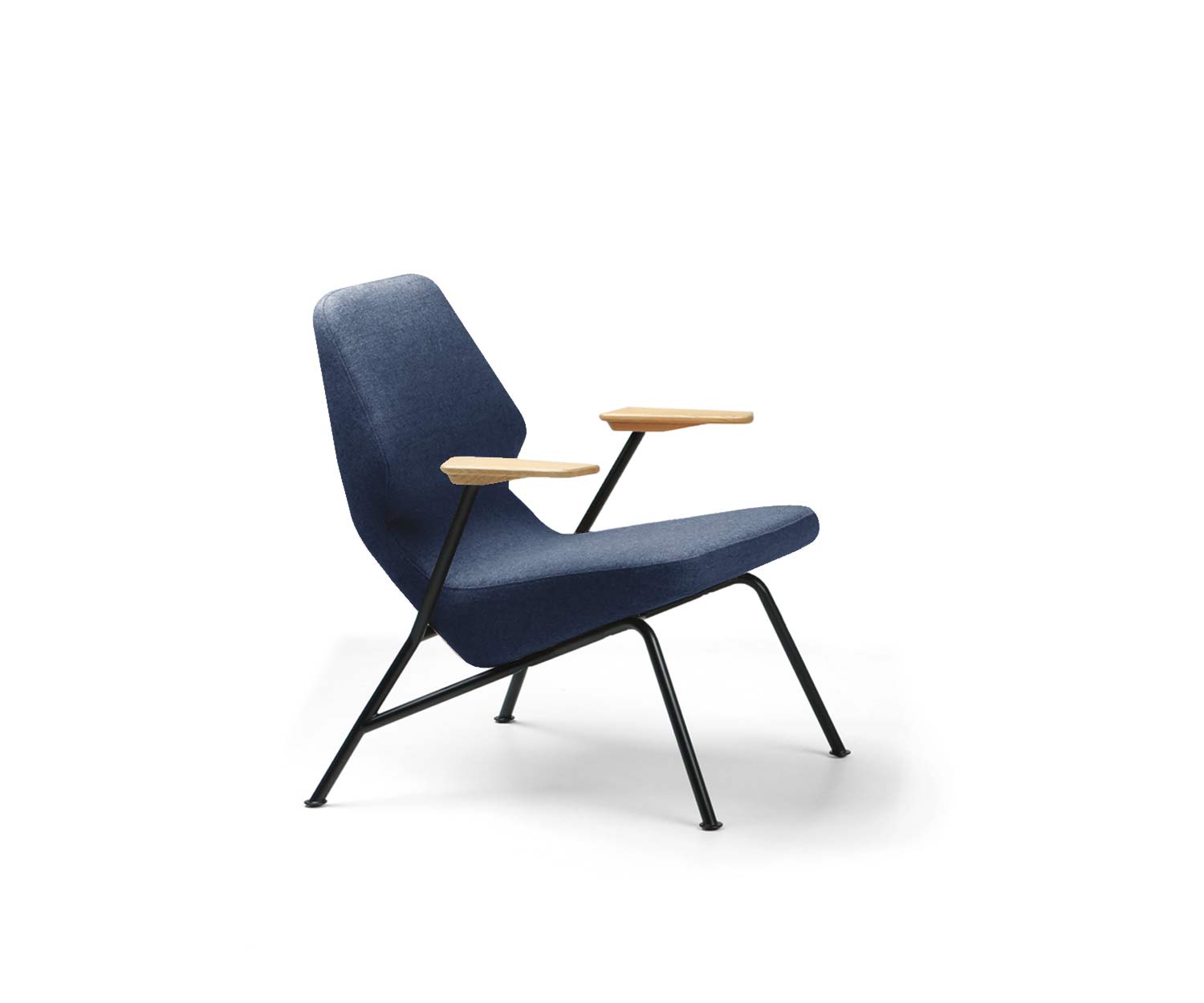 Prostoria Fauteuil Oblique avec accoudoirs métalliques bleu Prostoria Fauteuil Oblique avec accoudoirs métalliques bleu