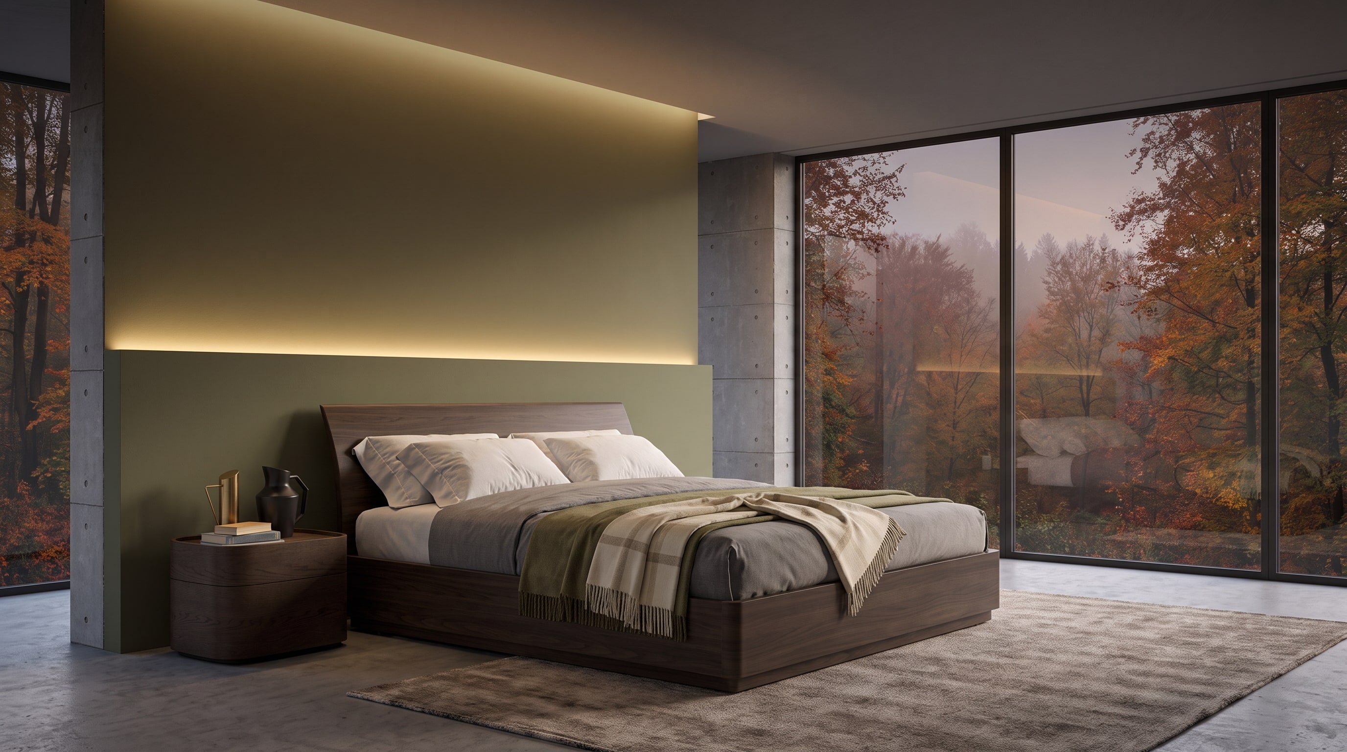 5 concepts de couleurs automnales élégants pour sublimer votre mobilier en bois foncé