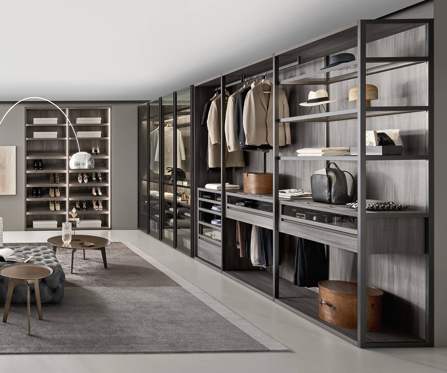 Livitalia Système de dressing design Vue panoramique Livitalia Système de dressing design Vue panoramique