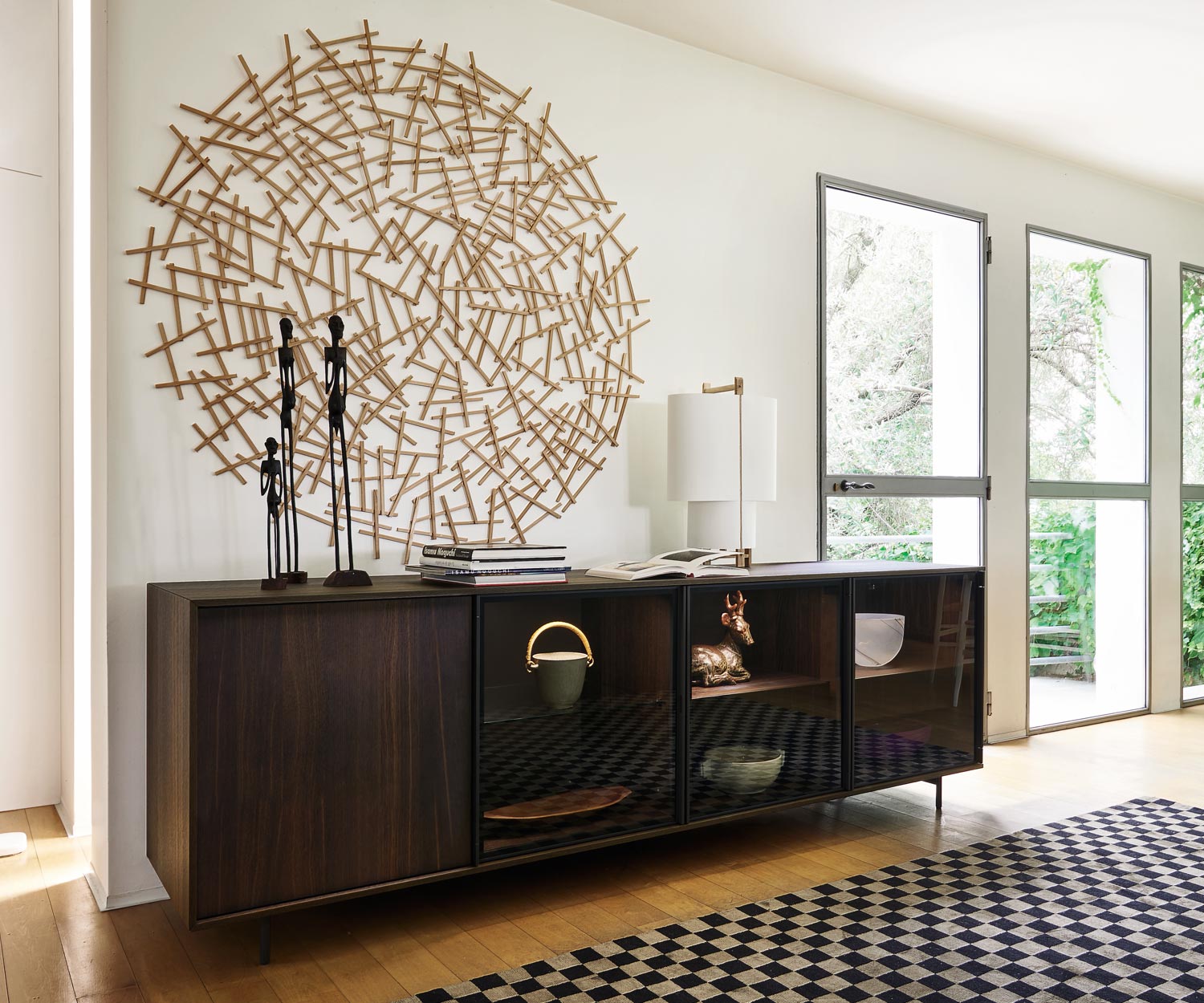 Exclusif Livitalia Glas Design Sideboard Scrigno en chêne brun Exclusif Livitalia Glas Design Sideboard Scrigno en chêne brun