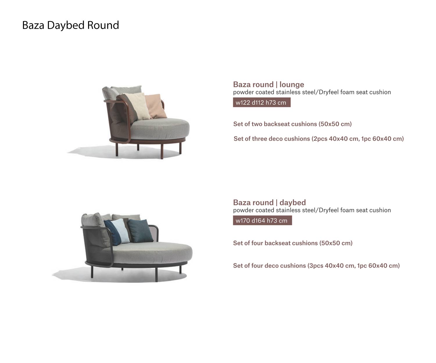 Todus Baza Round Variantes Daybed et Lounge Todus Baza Round Variantes Daybed et Lounge