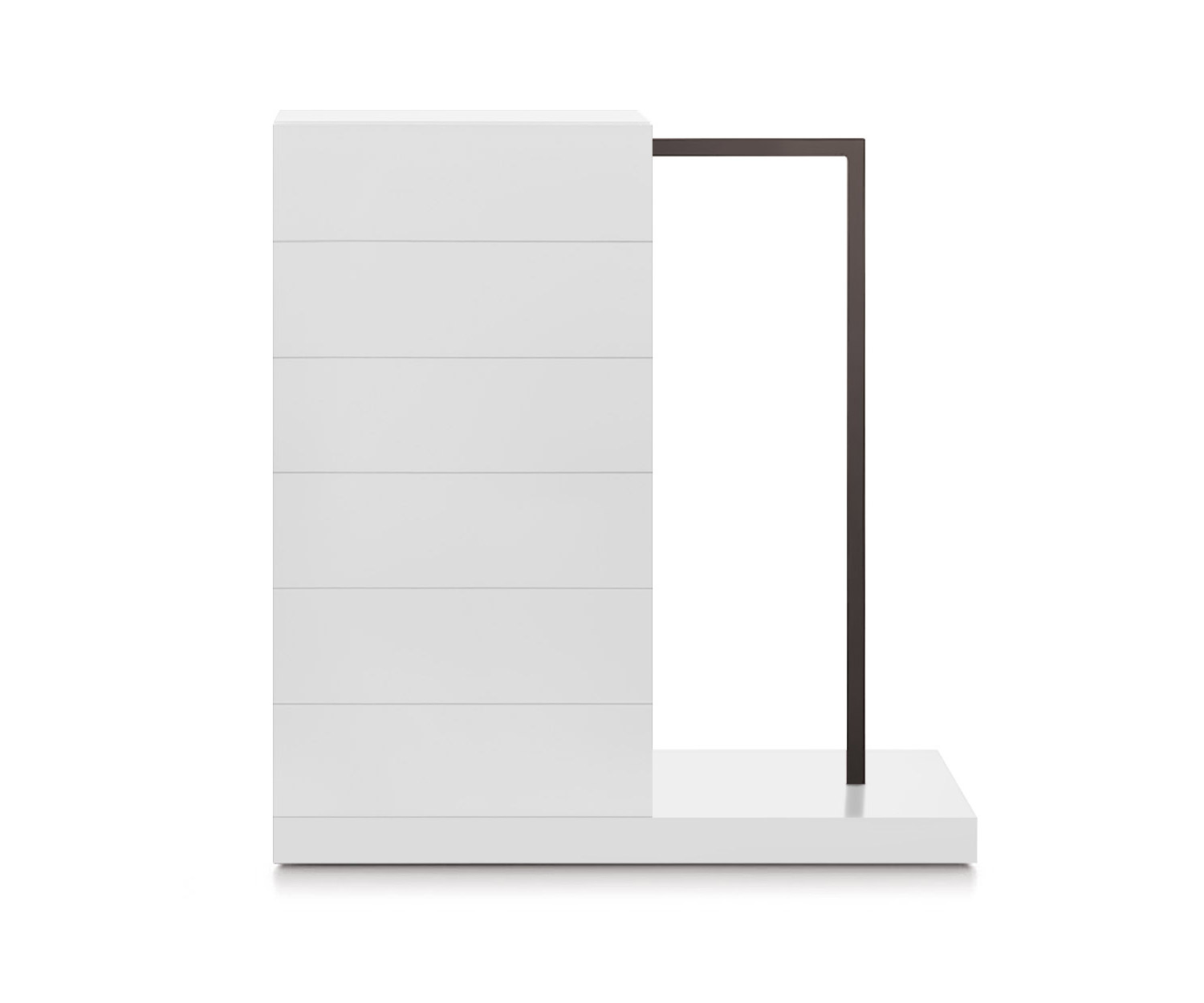 Novamobili Commode haute Easy6 + penderie à droite L54cm blanc mat300 Novamobili Commode haute Easy6 + penderie à droite L54cm blanc mat300