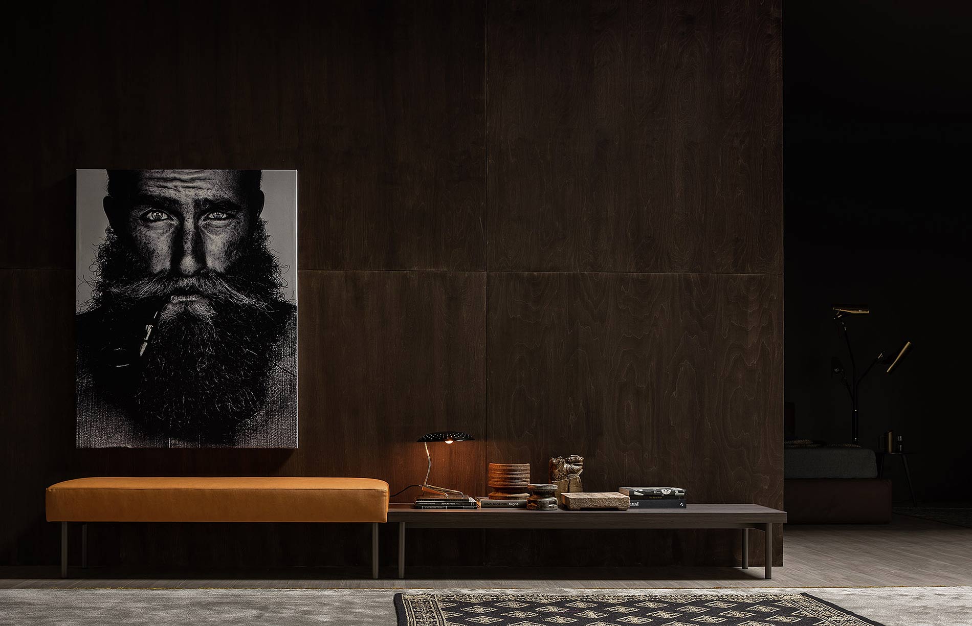 Banc design rembourré