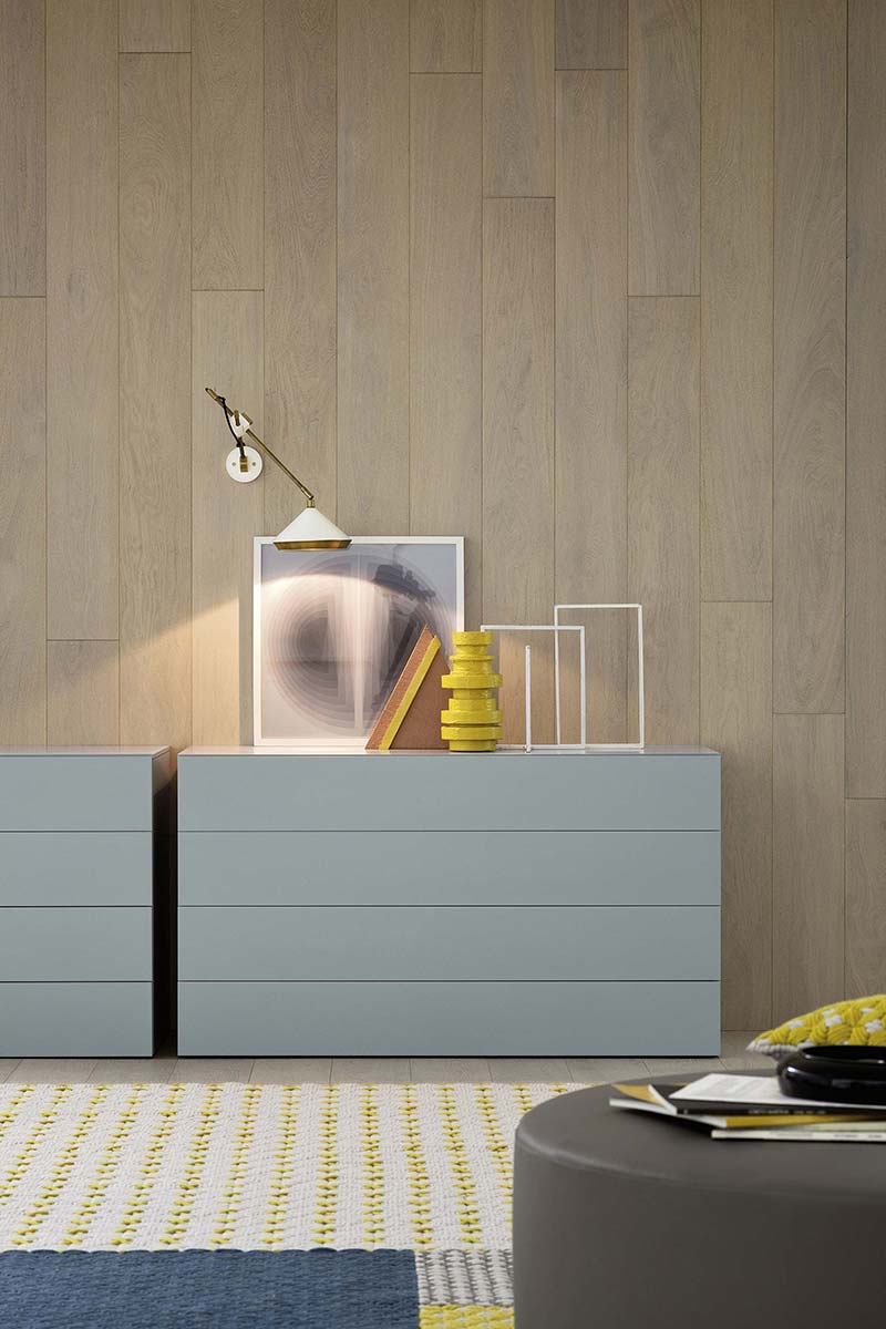 Commode Baby bleu laqué