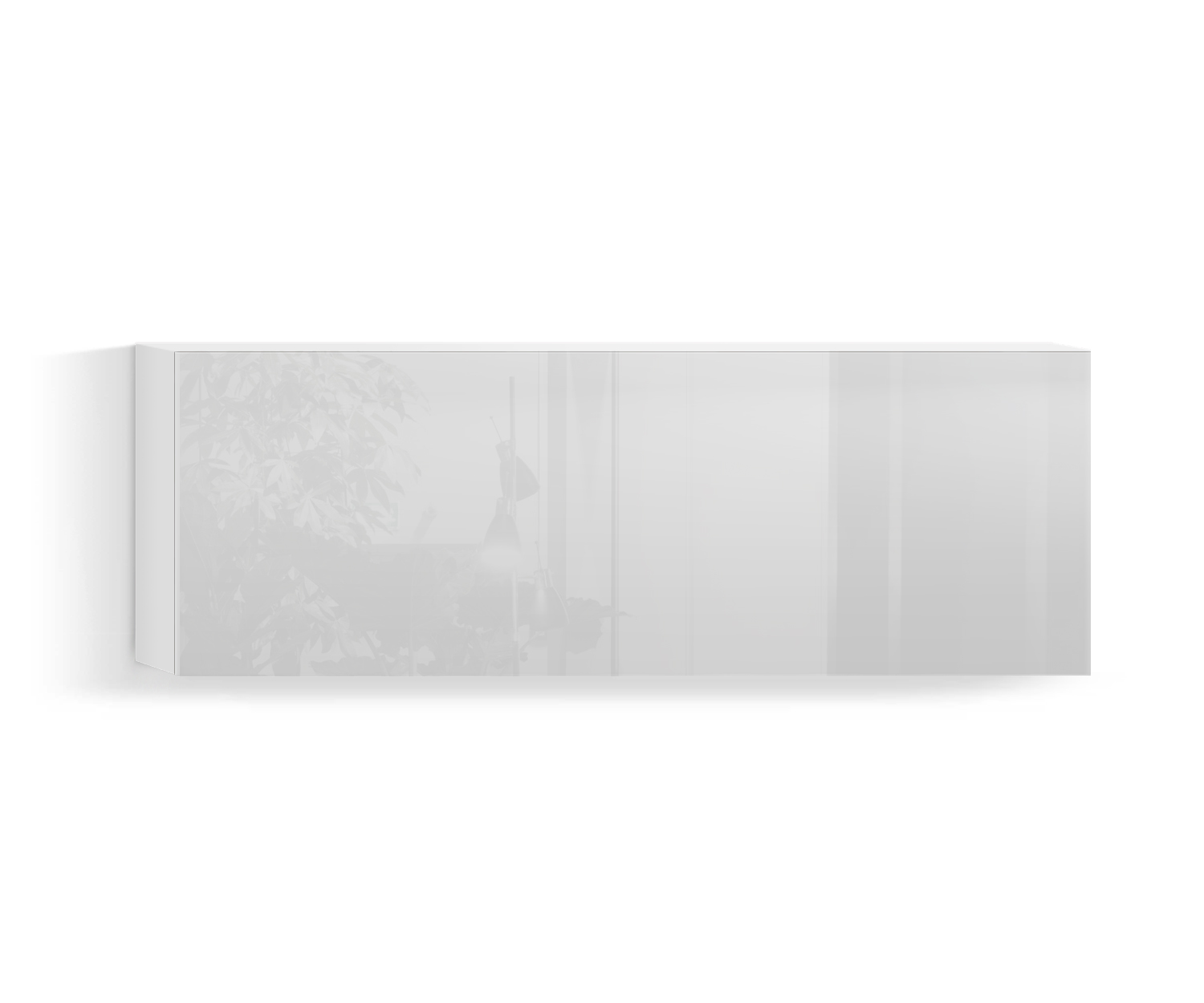 Armoire suspendue design salon Horizontal H42 L120 en bas blanc400 Armoire suspendue design salon Horizontal H42 L120 en bas blanc400