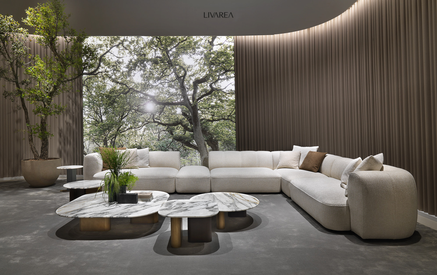 Design exceptionnel salon de luxe avec canapé big l form tables basses moderne paysage de salon Design exceptionnel salon de luxe avec canapé big l form tables basses moderne paysage de salon