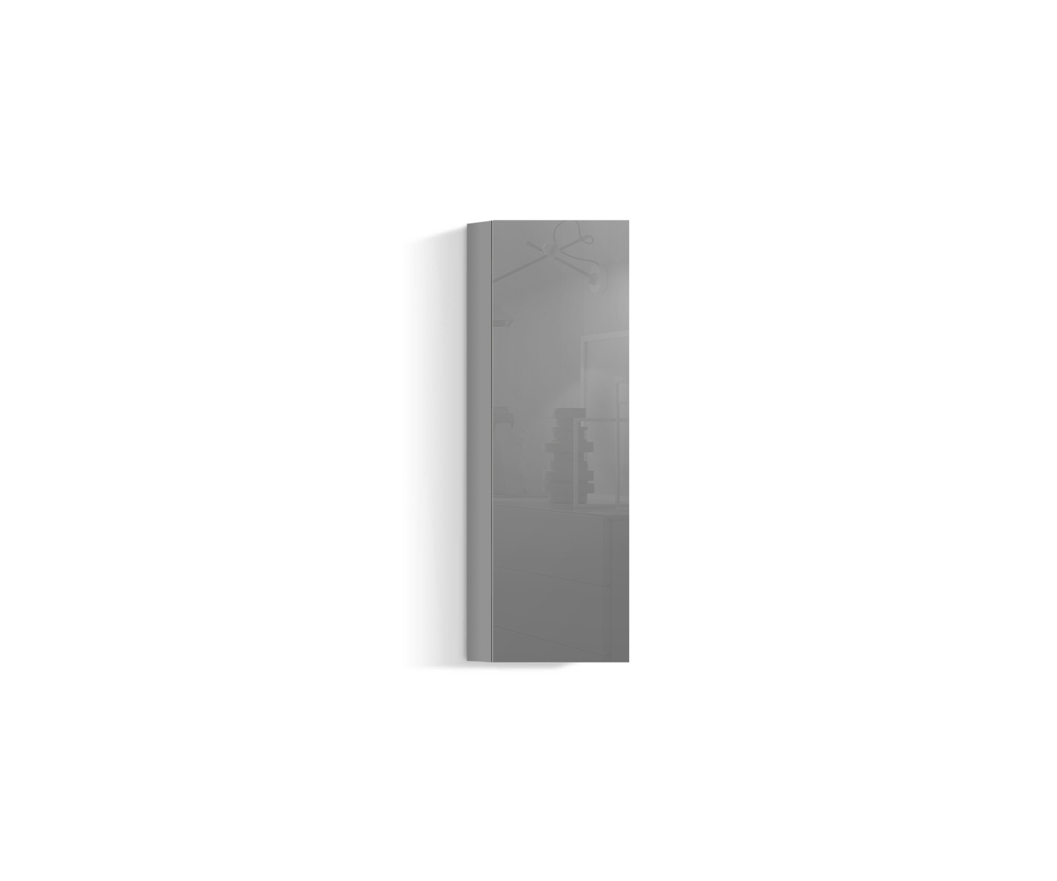 Elément suspendu design salon Vertical H96 L30 gris clair430 Elément suspendu design salon Vertical H96 L30 gris clair430
