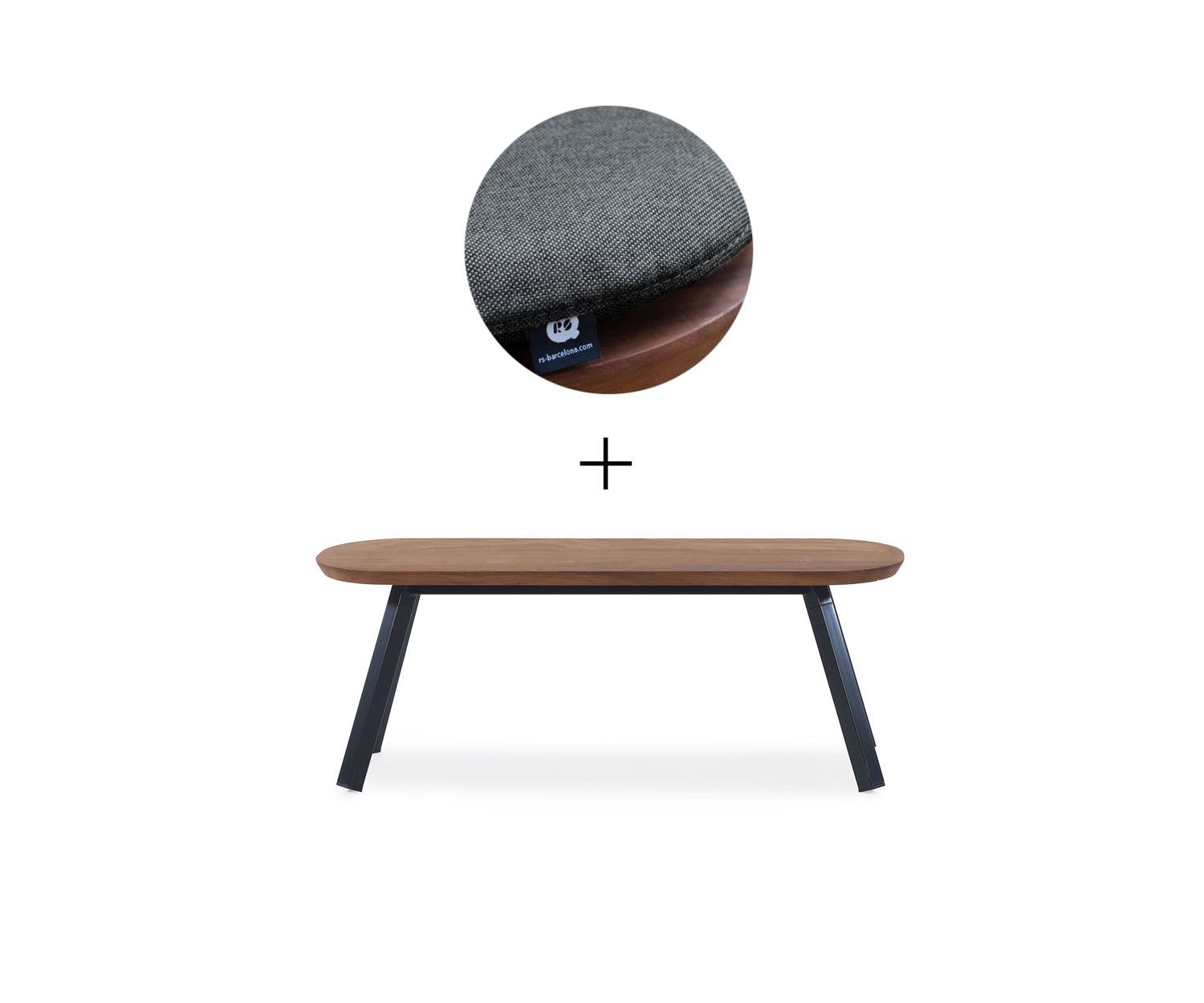 RS Barcelona Banc de Ping Pong Noir 2x L120 cm Noir Extérieur RS Barcelona Banc de Ping Pong Noir 2x L120 cm Noir Extérieur