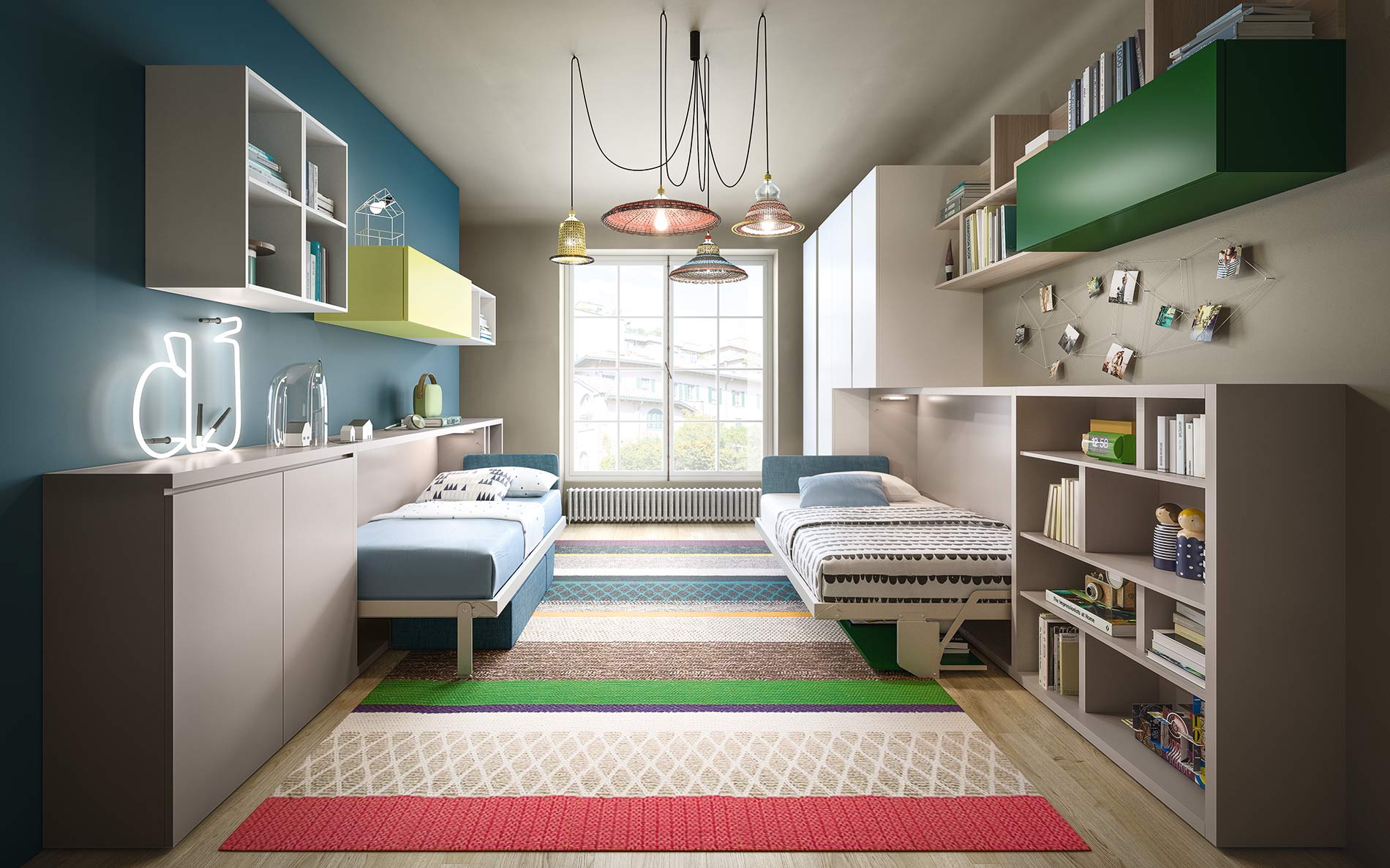 Chambre d'enfant double design KaliBoard120 Kali90
