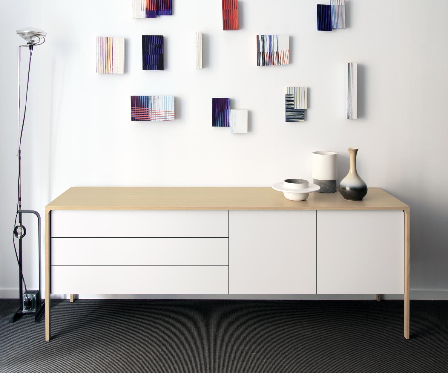 Punt Buffet design Tactile chêne blanc Punt Buffet design Tactile chêne blanc