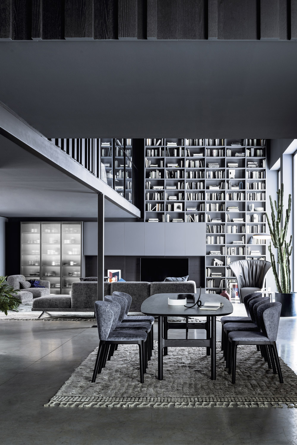 Salon avec &eacute;clairage direct