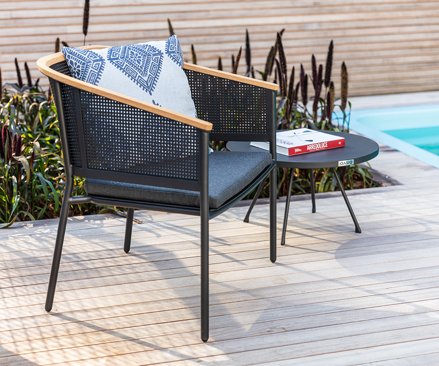 Résistant aux intempéries Oasiq Riad Fauteuil de détente design Anthracite Structure Résistant aux intempéries Oasiq Riad Fauteuil de détente design Anthracite Structure