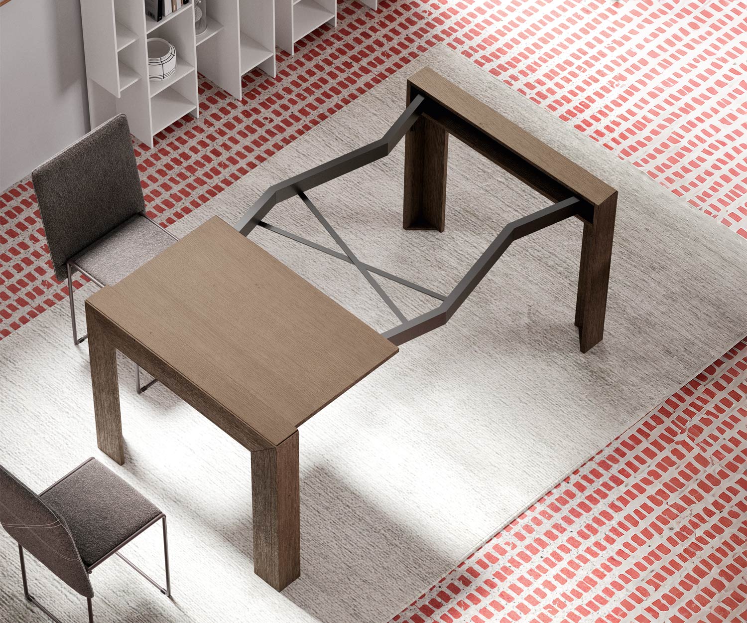 Petite mini console Minux T029 blanc bois Petite mini console Minux T029 blanc bois