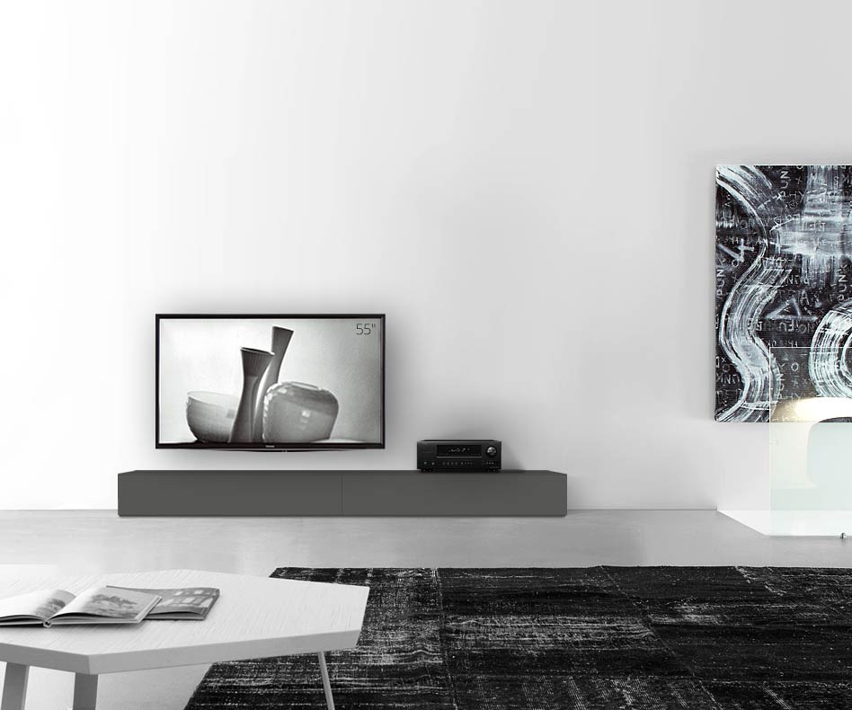 /Design Lowboard sol B240 H27 gris foncé mat /Design Lowboard sol B240 H27 gris foncé mat