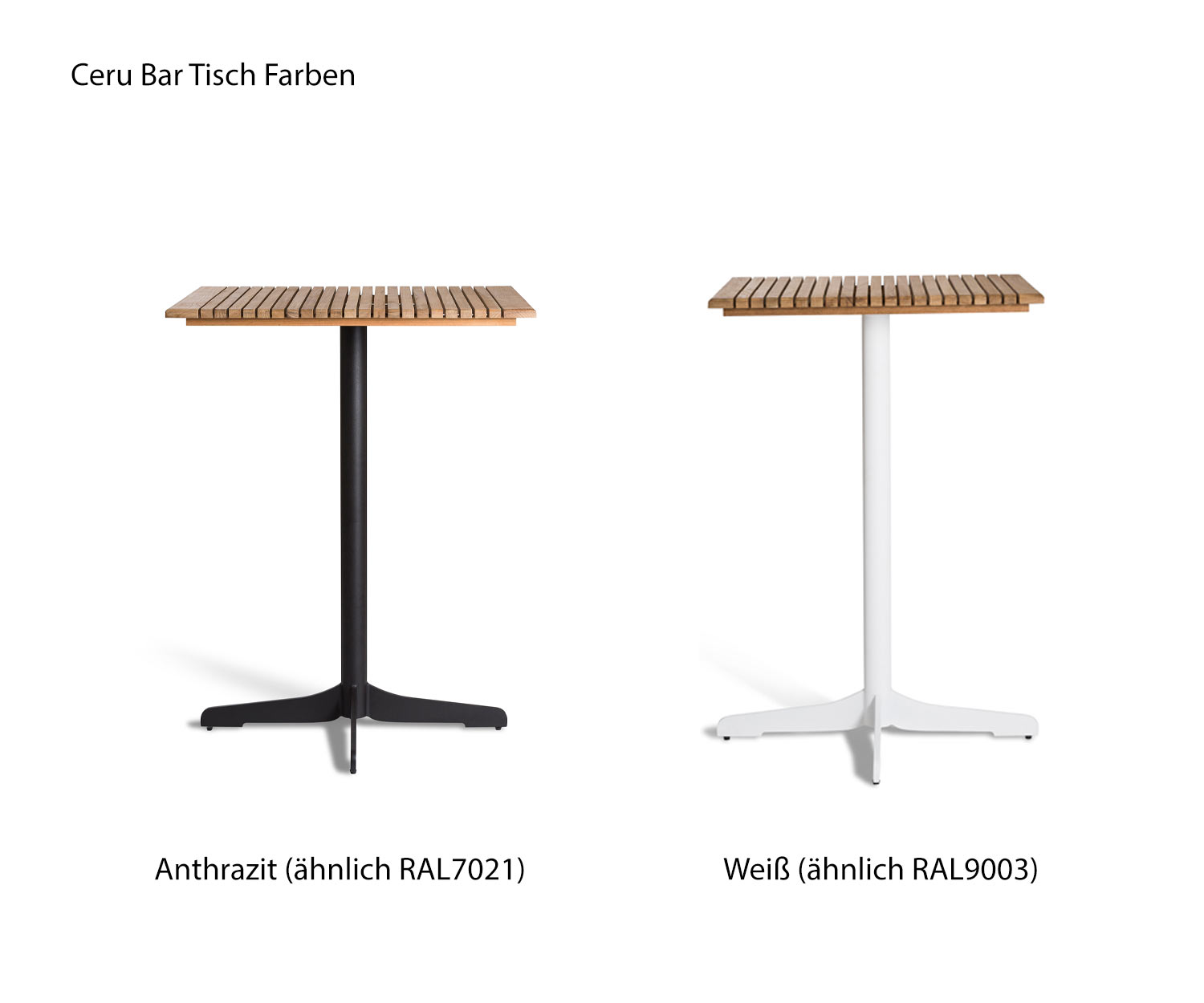 Oasiq Ceru Designer Table de bar Couleurs Blanc Anthracite RAL Oasiq Ceru Designer Table de bar Couleurs Blanc Anthracite RAL