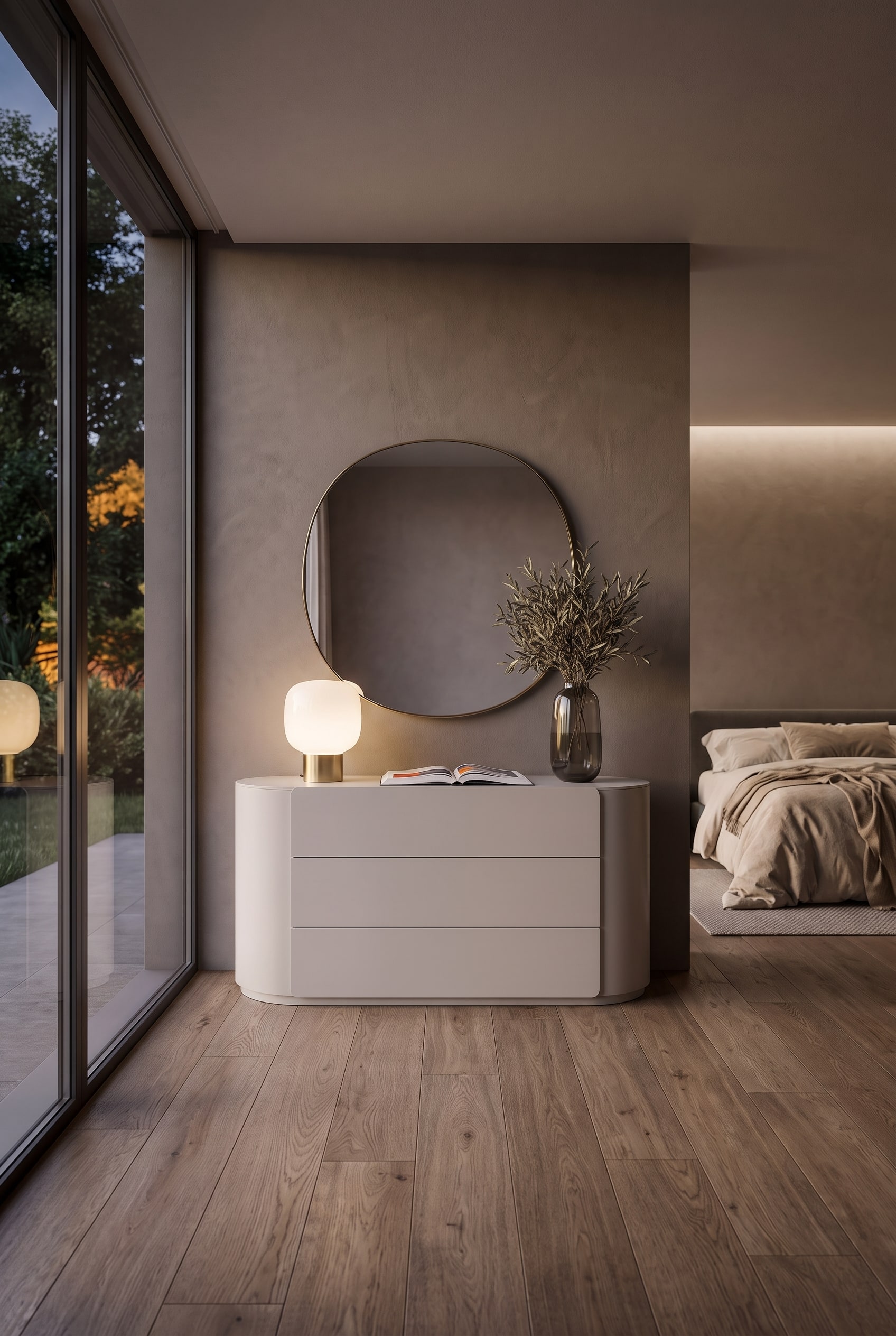 Schlafzimmer Kommode im Curved Design