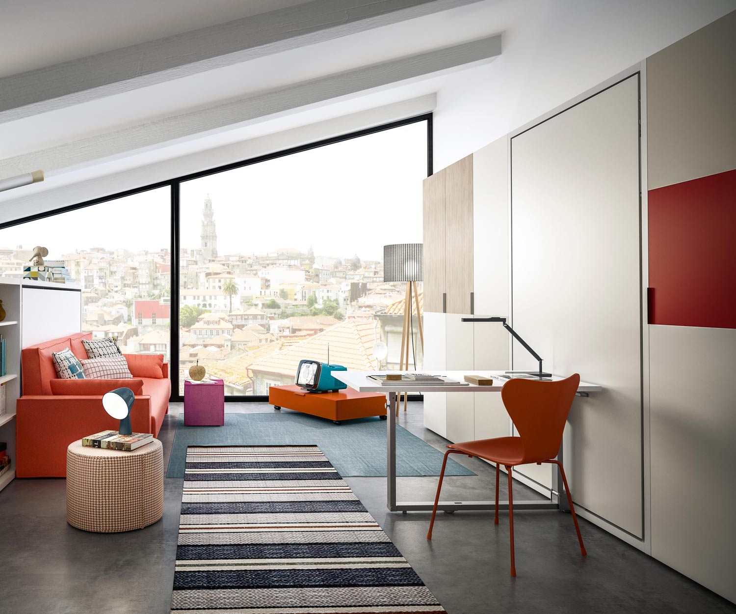 Lit armoire pour enfants avec table à manger escamotable Lit armoire pour enfants avec table à manger escamotable