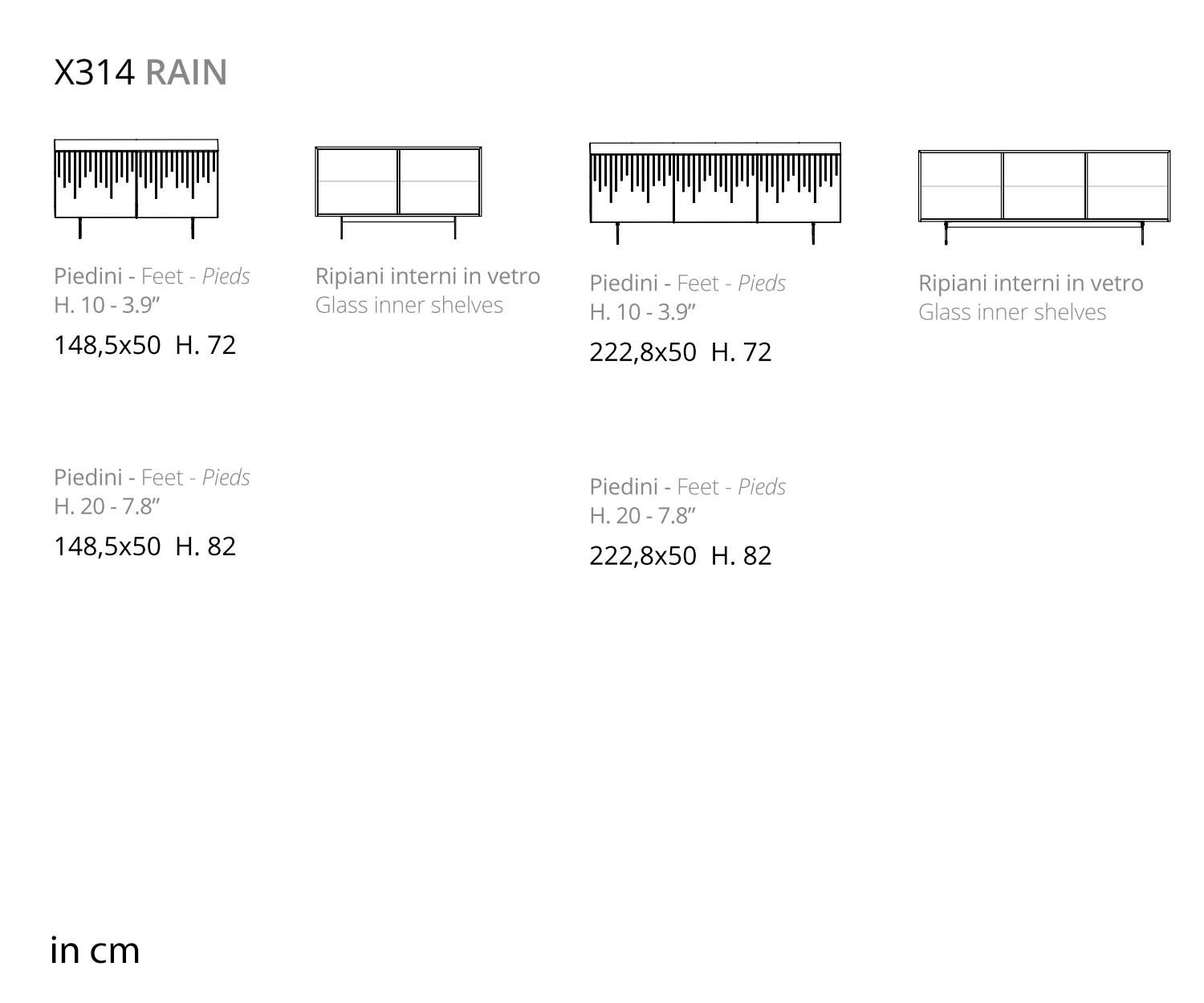 Detail Design Sideboard avec miroir verre front bronze doré Detail Design Sideboard avec miroir verre front bronze doré