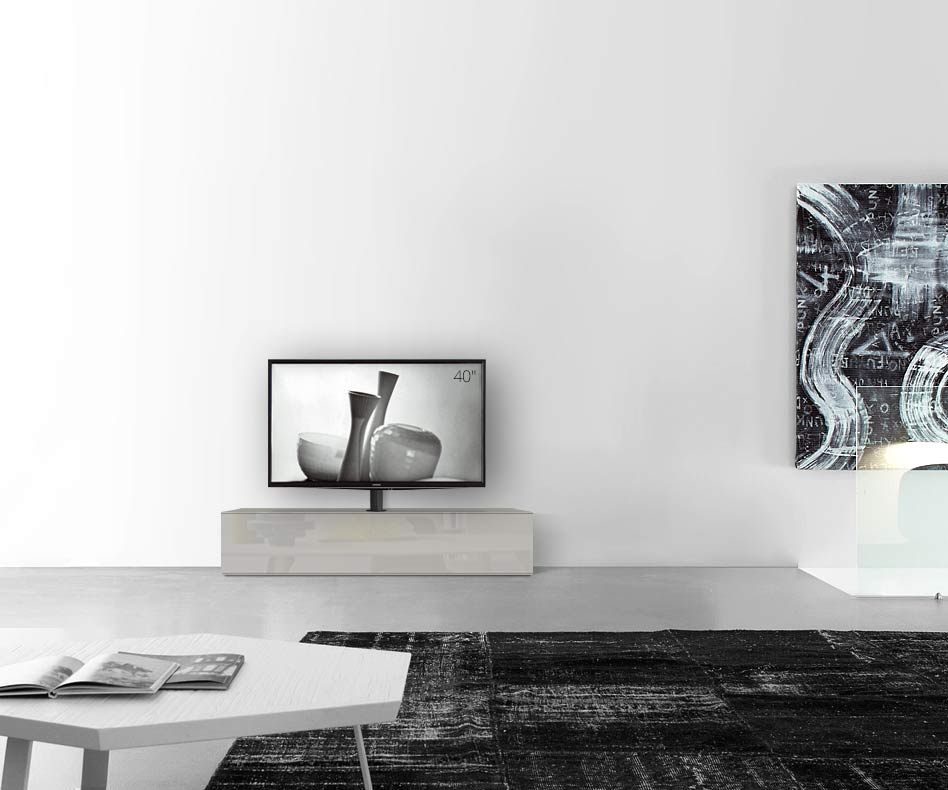 Table basse design Configurateur avec support TV au sol Largeur 150 33,5 45 avec gris clair brillant Table basse design Configurateur avec support TV au sol Largeur 150 33,5 45 avec gris clair brillant