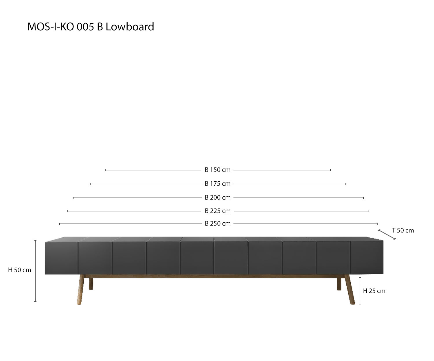 Designer Sideboard MOS I KO 005 B de al2 Esquisse Dimensions Tailles Variantes Designer Sideboard MOS I KO 005 B de al2 Esquisse Dimensions Tailles Variantes