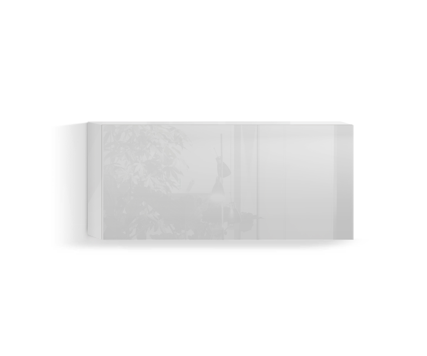 Armoire suspendue design salon Horizontal H42 L90 en haut blanc400 Armoire suspendue design salon Horizontal H42 L90 en haut blanc400