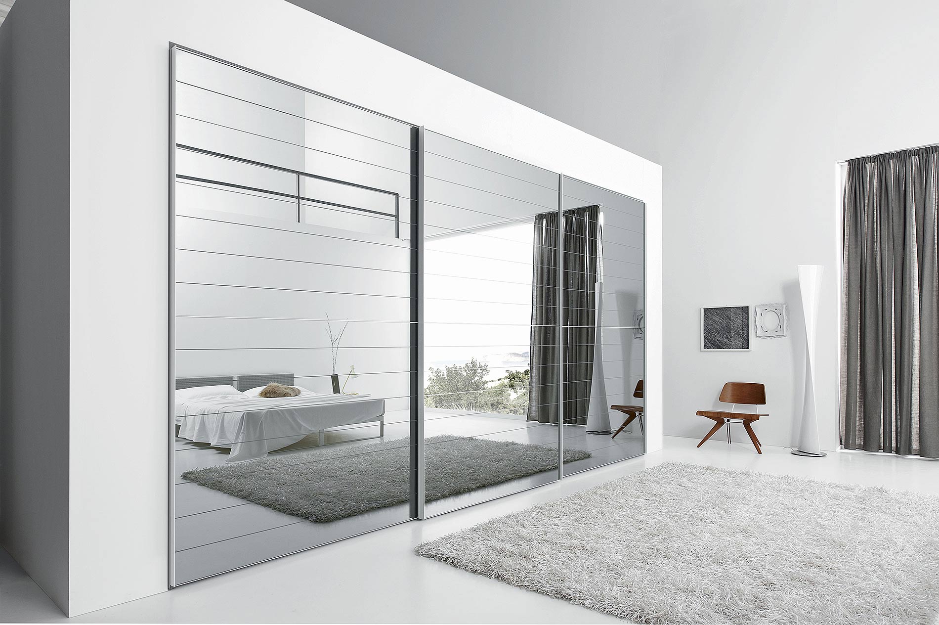 Design portes coulissantes à miroir Armoire