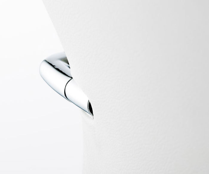 Moderne ICF Stick ETK Chair en détail Chrome Aluminium Cuir Moderne ICF Stick ETK Chair en détail Chrome Aluminium Cuir