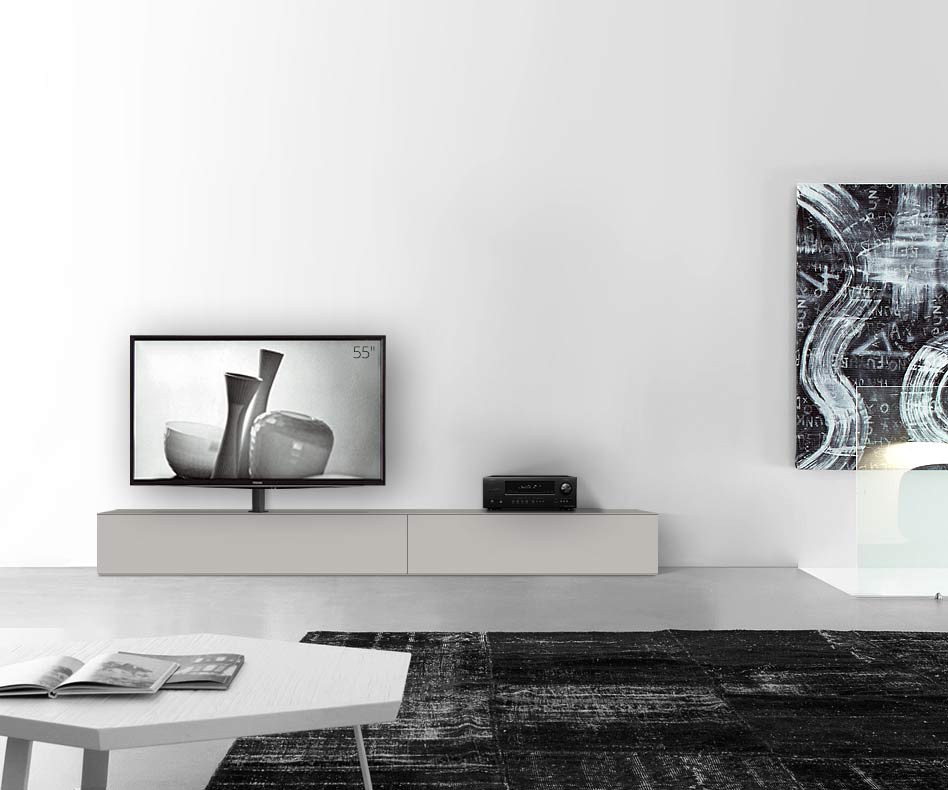 Table basse design Configurateur avec support TV sol largeur 270 33,5 45 gauche gris clair mat Table basse design Configurateur avec support TV sol largeur 270 33,5 45 gauche gris clair mat