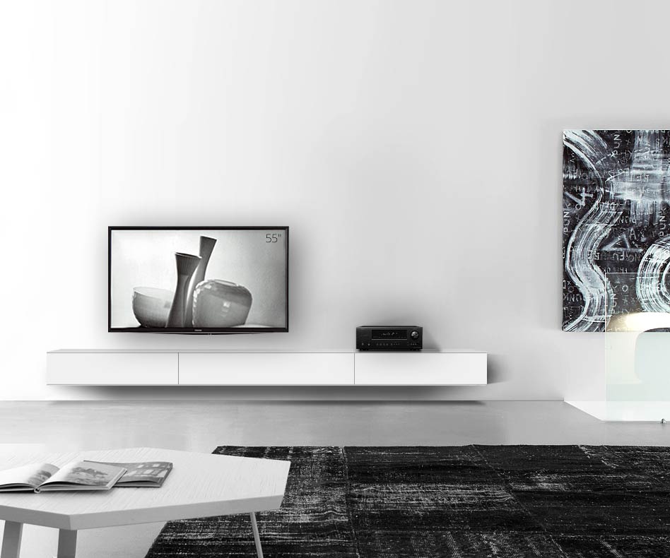 /Design Lowboard mur L300 H25 5 blanc mat /Design Lowboard mur L300 H25 5 blanc mat